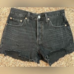 Black Levi 501 shorts
